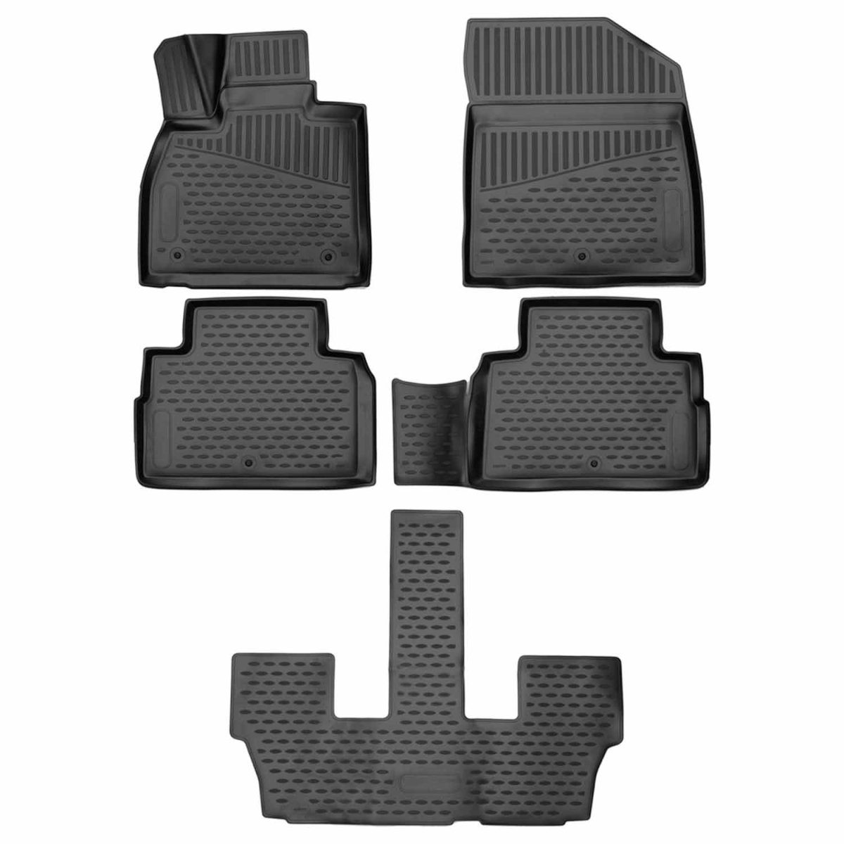 Hyundai Palisade 3D Floor Mats - Omac - TPE - Black - 2020-2025
